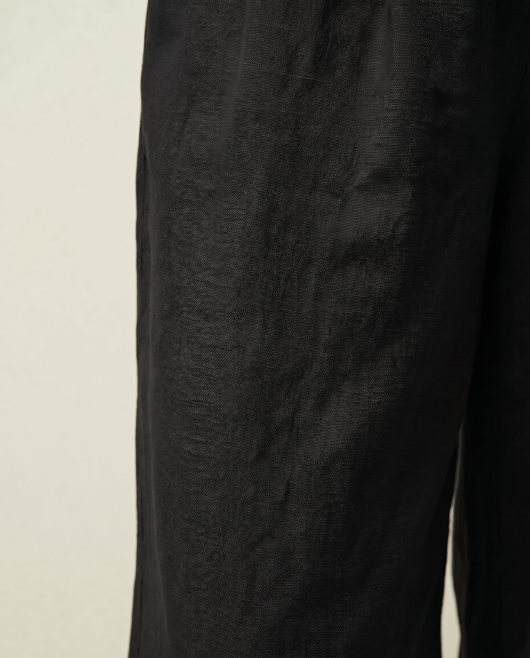 Pantalón ancho tipo bombacho de mujer con goma en el bajo - System Action - Negro Negro-5