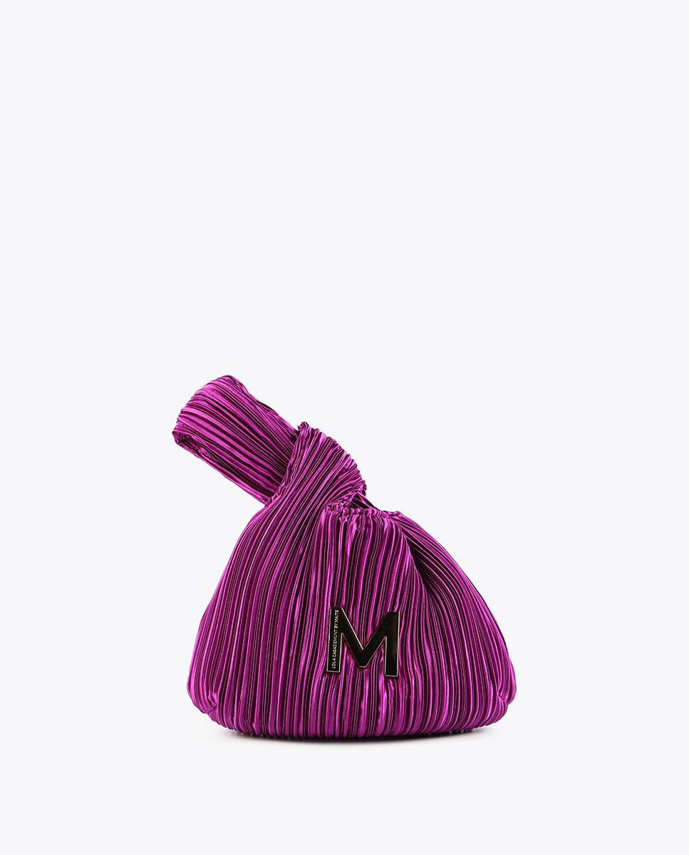 Bolso de fiesta plisado en color lila