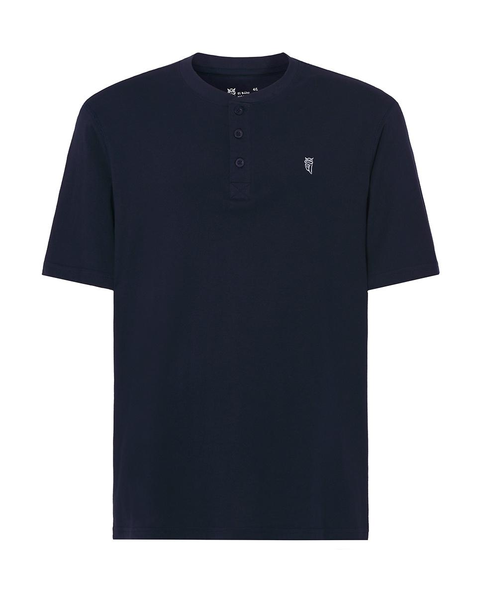 Camiseta de pijama larga de hombre de punto color - El Búho Nocturno - Azul Azul-4