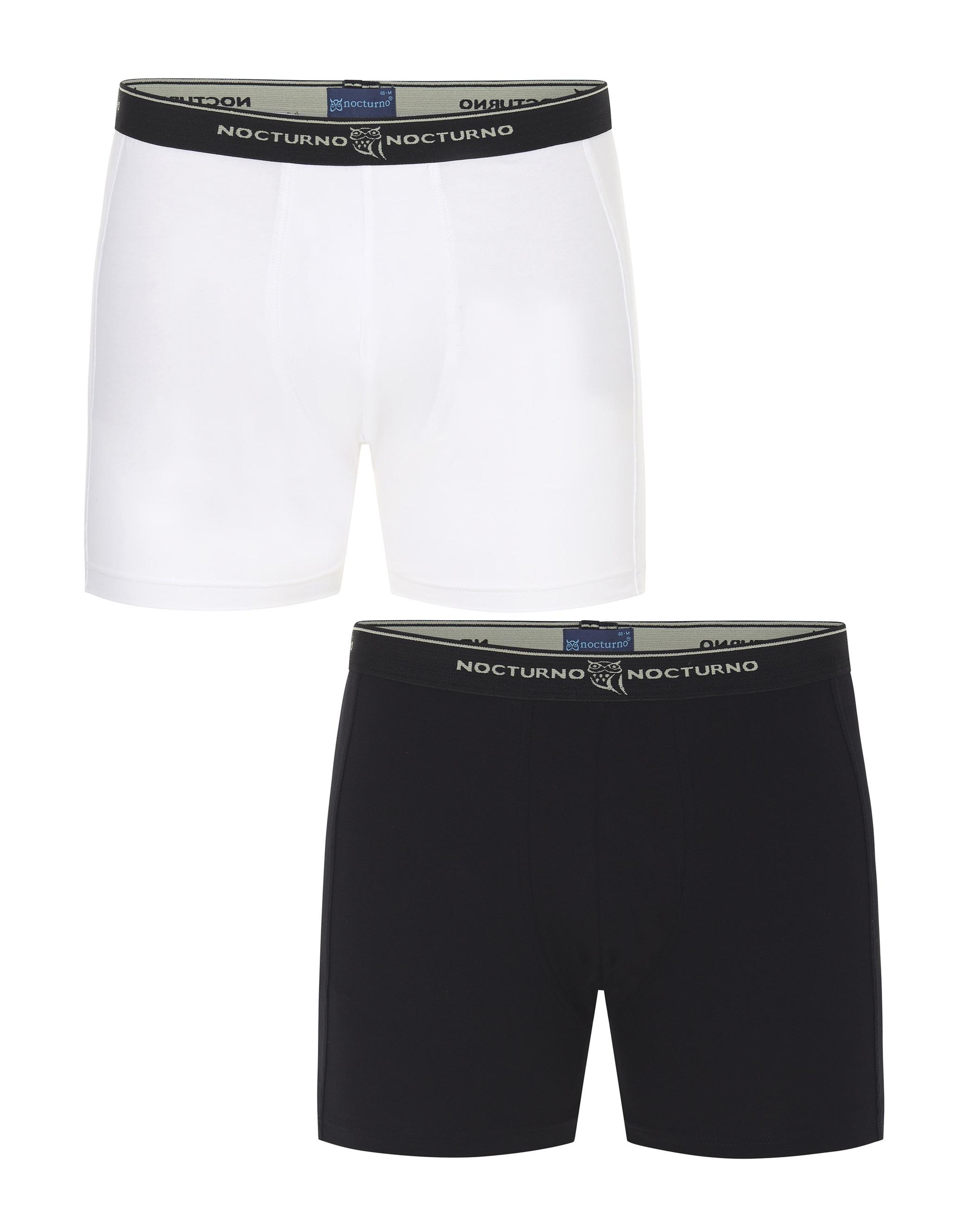 Pack de dos boxers de punto color blanco y - El Búho Nocturno - Negro Negro-1
