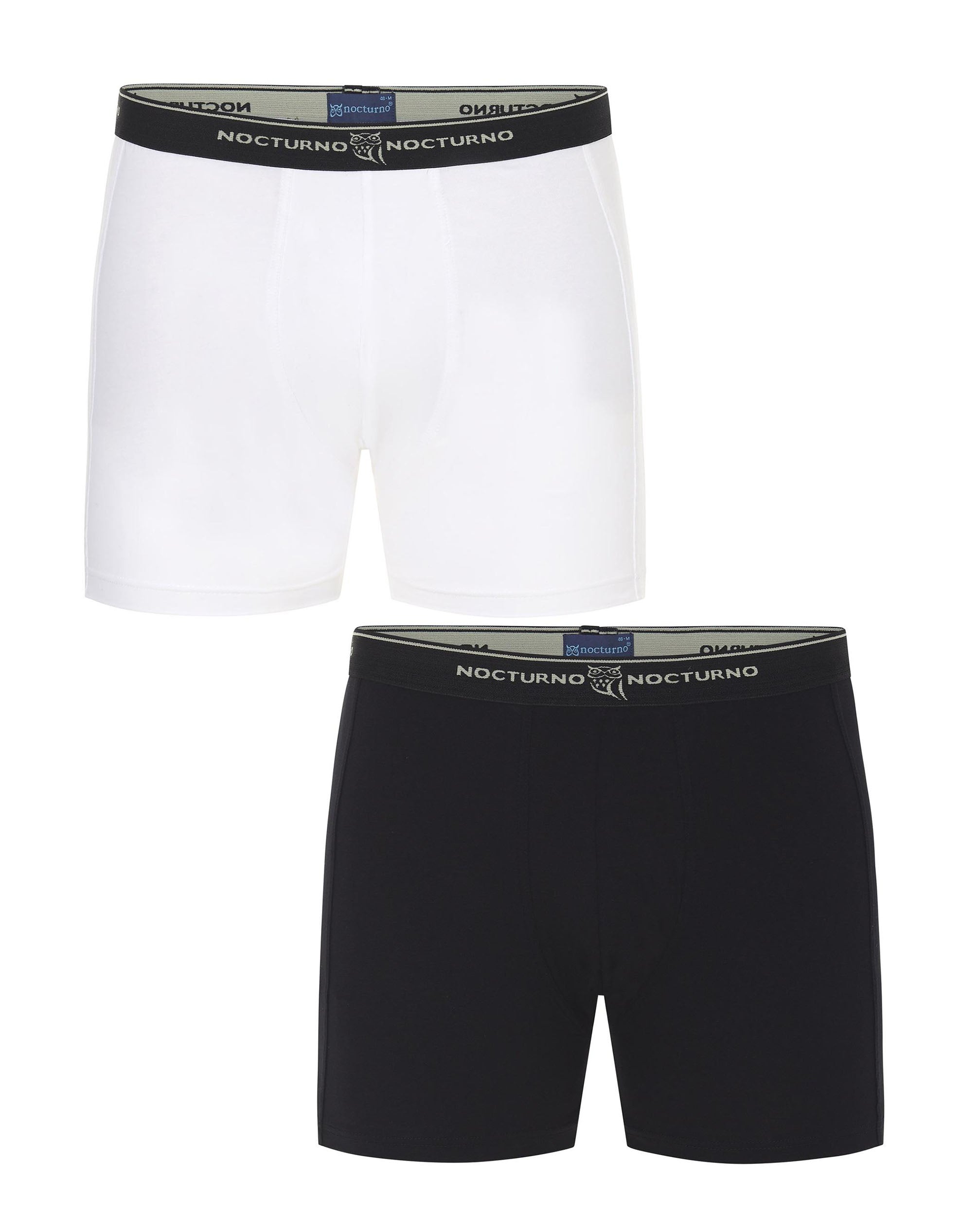 Pack de dos boxers de punto color blanco y - El Búho Nocturno - Negro Negro-5