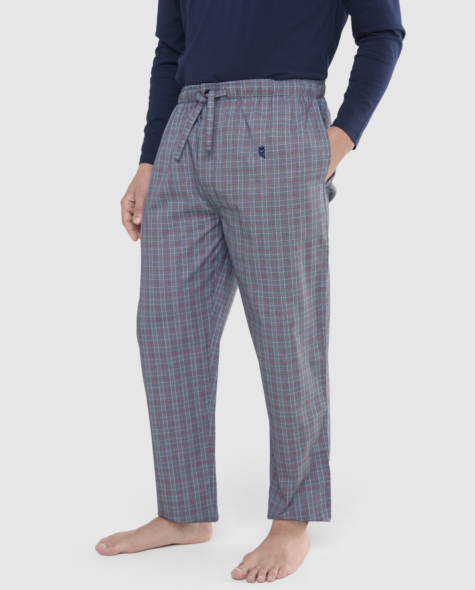 Imagen 0 de Pantalón de pijama largo de hombre de tela color gris Gris
