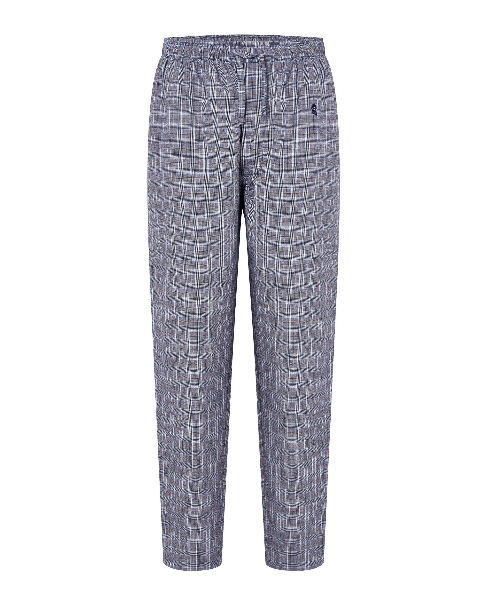 Pantalón de pijama largo de hombre de tela color - El Búho Nocturno - Gris Gris-4