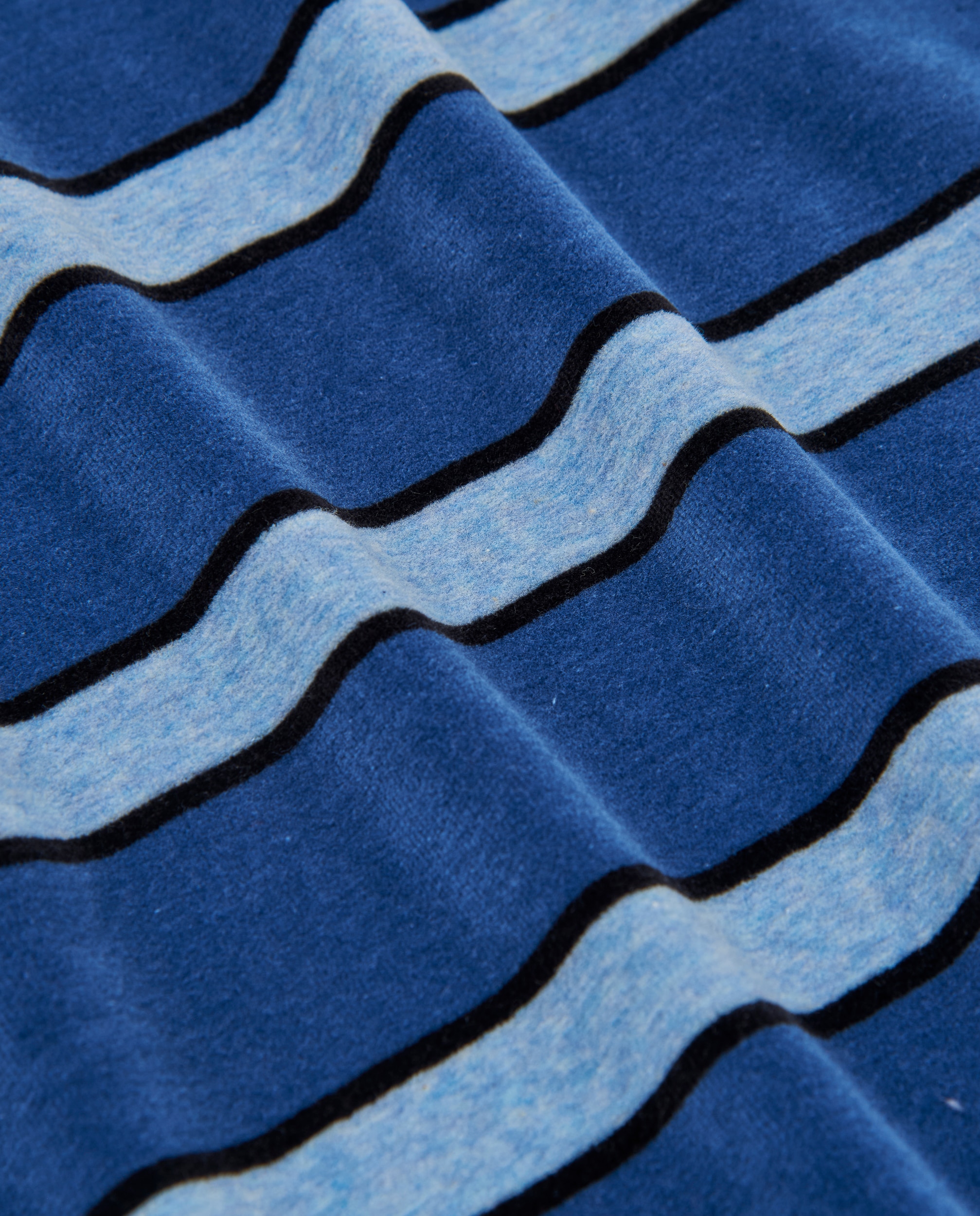 Pijama largo de hombre de terciopelo color - El Búho Nocturno - Azul Azul-5