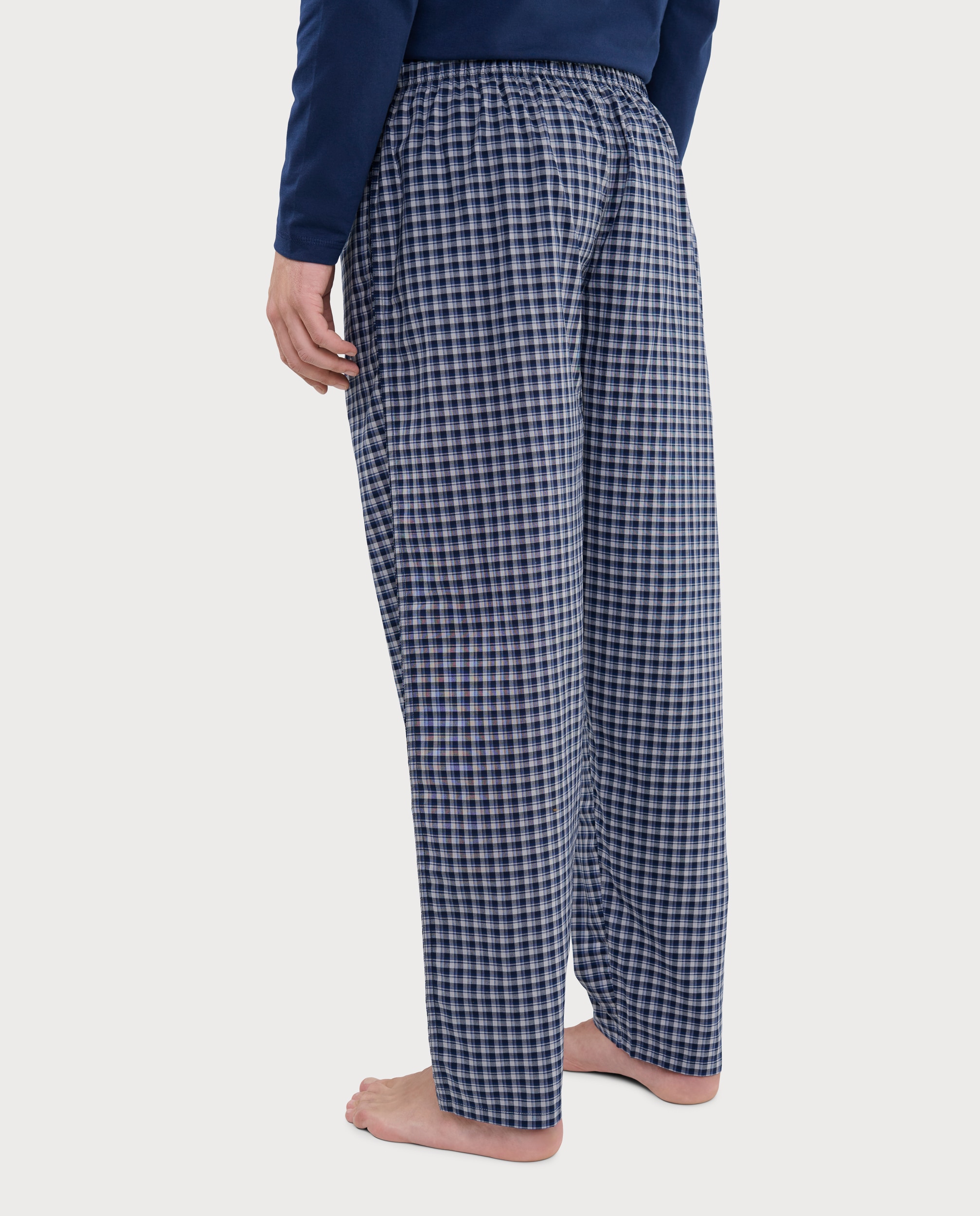 Imagen 2 de Pantalón de pijama largo de hombre de tela color - El Búho Nocturno - Azul Azul