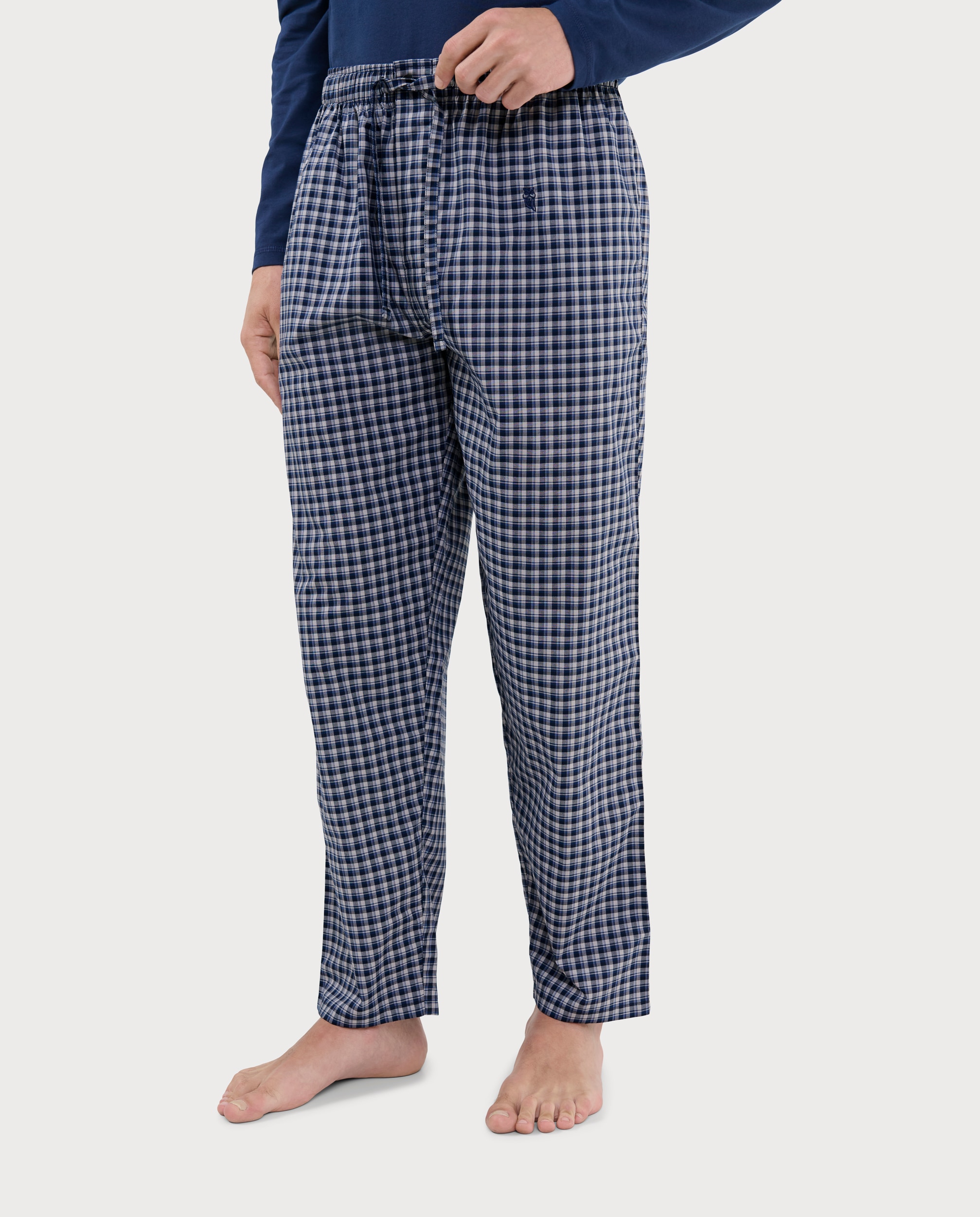 Imagen 1 de Pantalón de pijama largo de hombre de tela color azul Azul