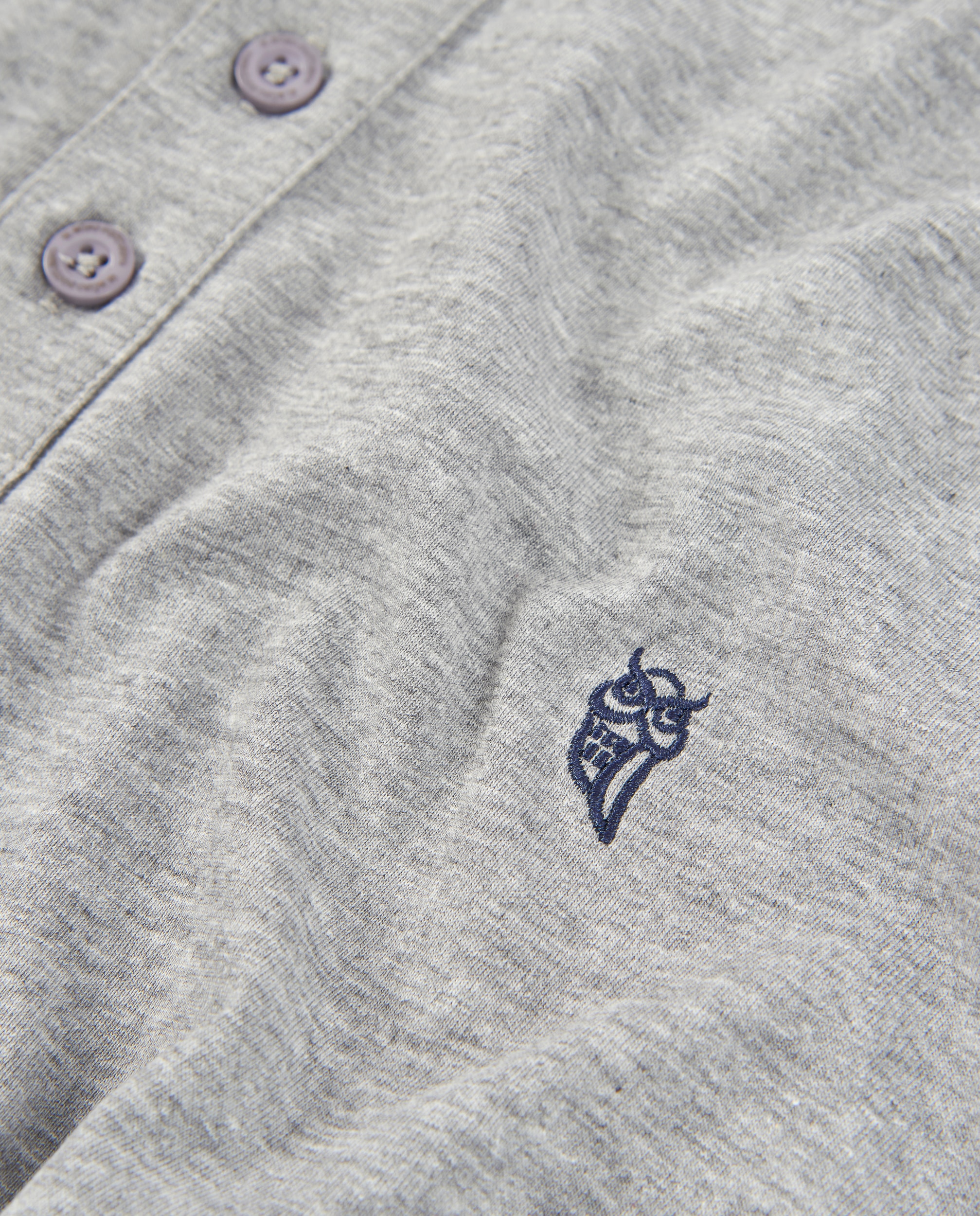 Camiseta manga corta tapeta - El Búho Nocturno - Gris Gris-5