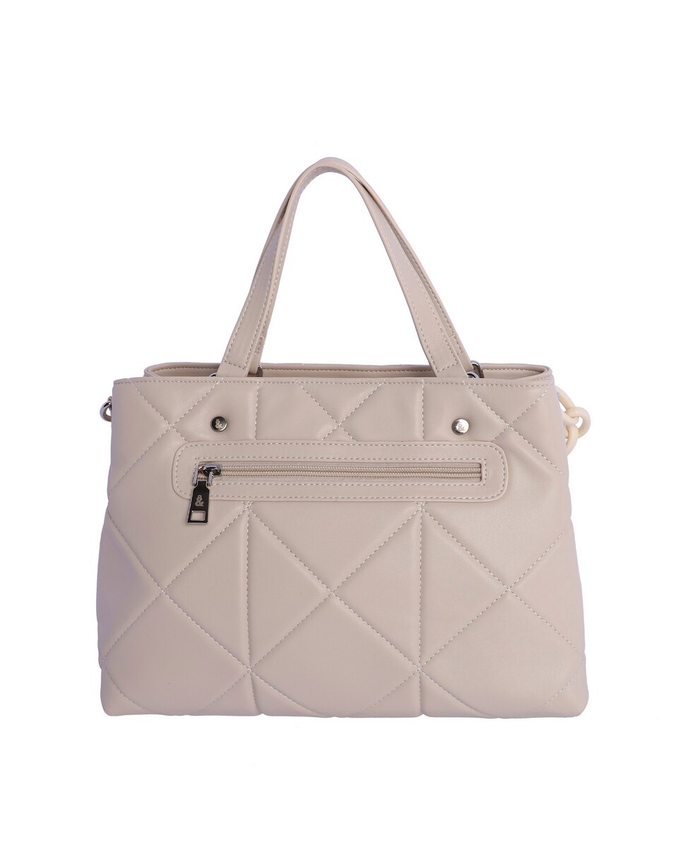 Bolso de mano multiposici n Lidia beige con cremallera Fun