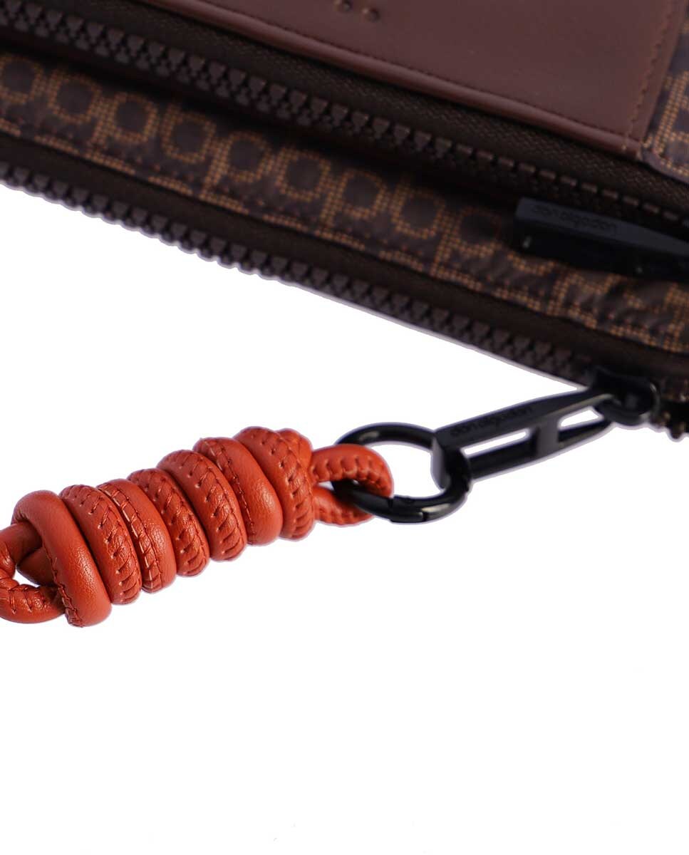 Carteira Fano em Castanho com Fecho Zip Castanho-5