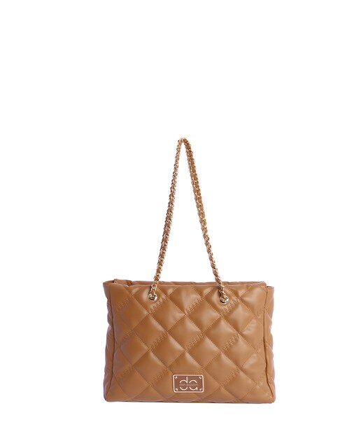 Imagen 0 de Bolso de hombro Livorno de color camel con cremallera