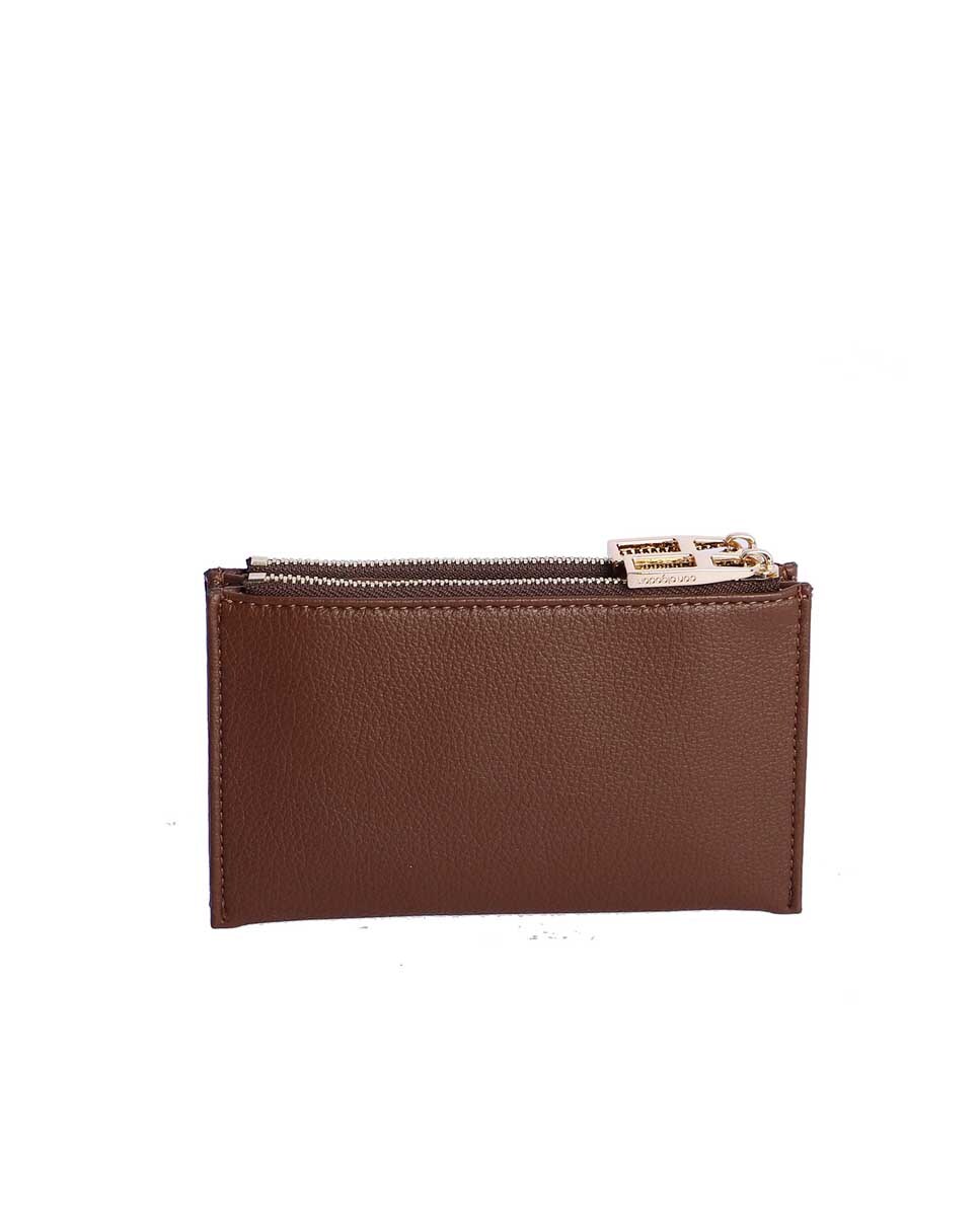 Carteira Pordenone em Castanho com Fecho Zip Castanho-3