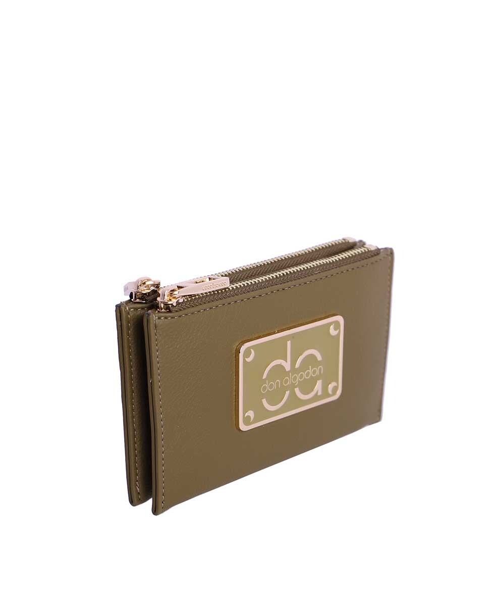Carteira Pordenone em Caqui com Fecho Zip Caqui-2