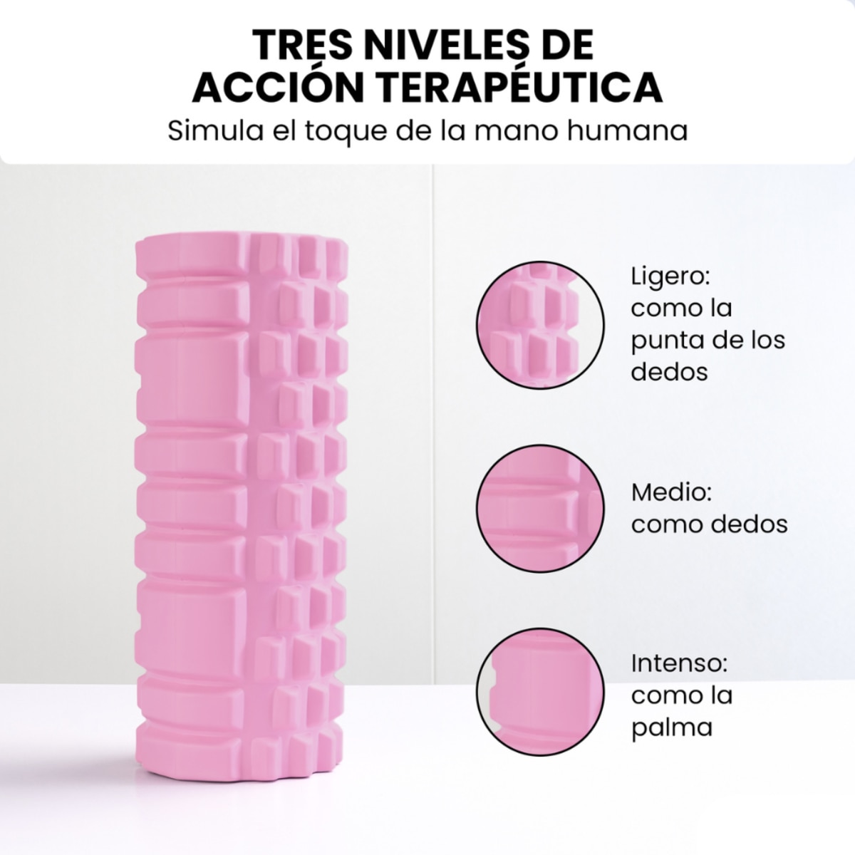 Rodillo para masajes musculares Unycos - Rosa Rosa-3