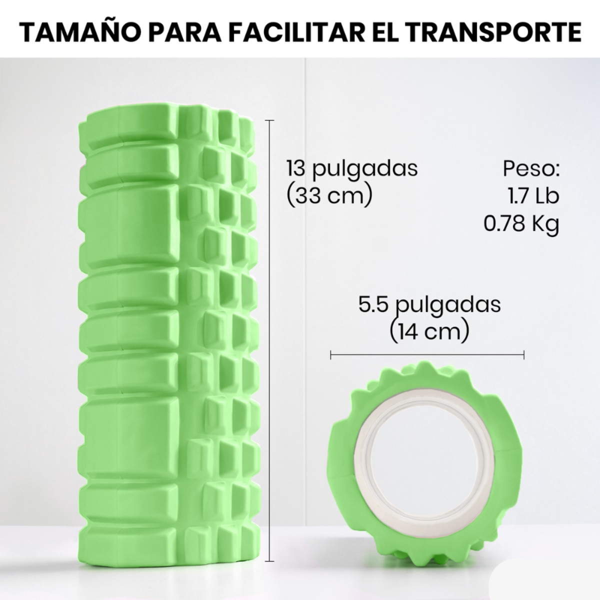 Rodillo para masajes musculares Unycos - Verde Verde-5