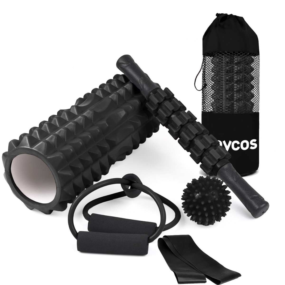 Set de EPP 5 en 1 para ejercicios y masajes musculares Unycos - Negro Negro-1