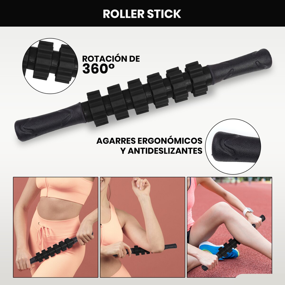 Set de EPP 5 en 1 para ejercicios y masajes musculares Unycos - Negro Negro-4
