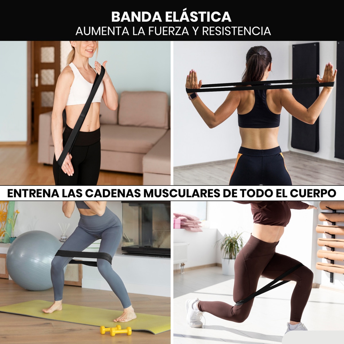 Set de EPP 5 en 1 para ejercicios y masajes musculares Unycos - Negro Negro-5