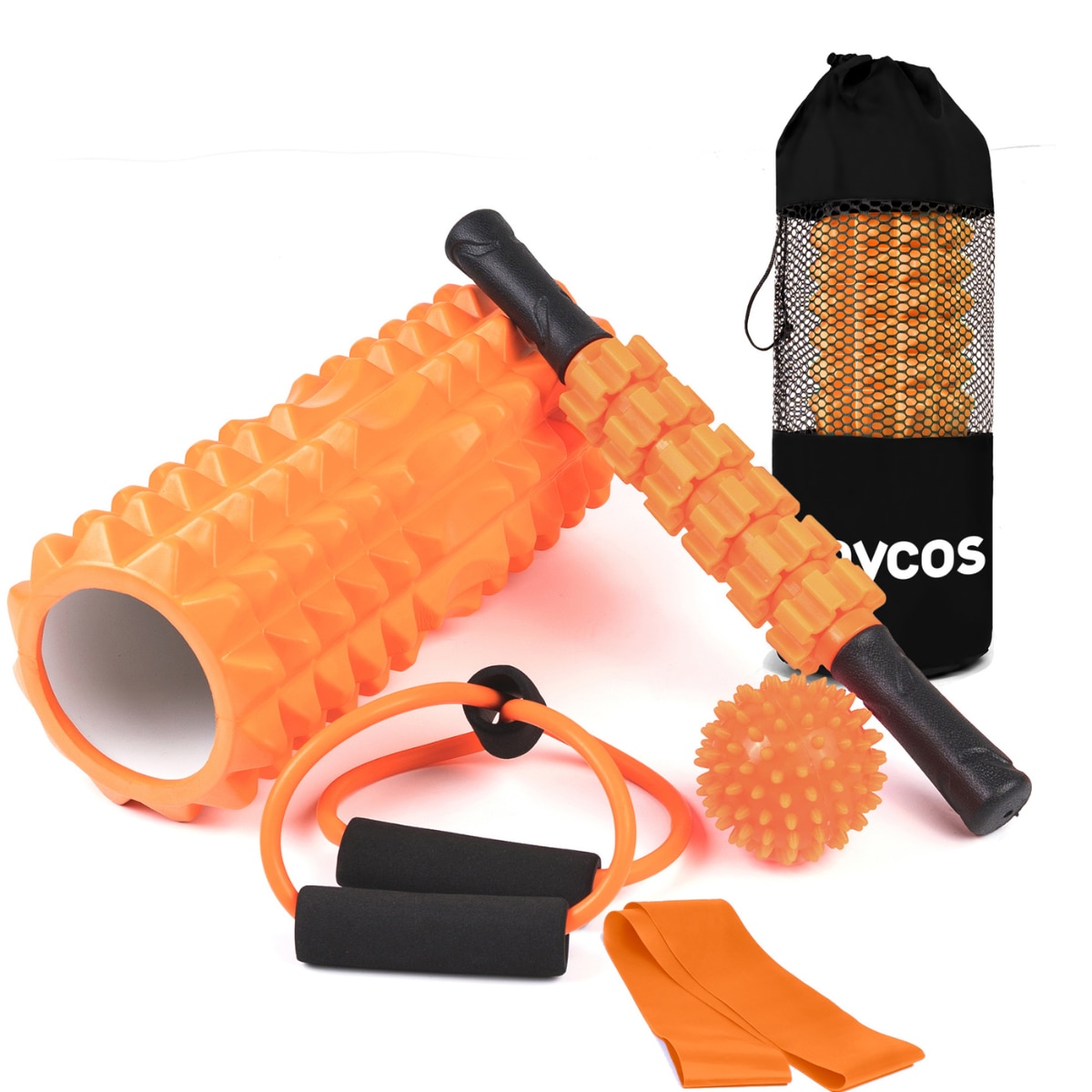 Set de EPP 5 en 1 para ejercicios y masajes musculares Unycos - Naranja Naranja-1