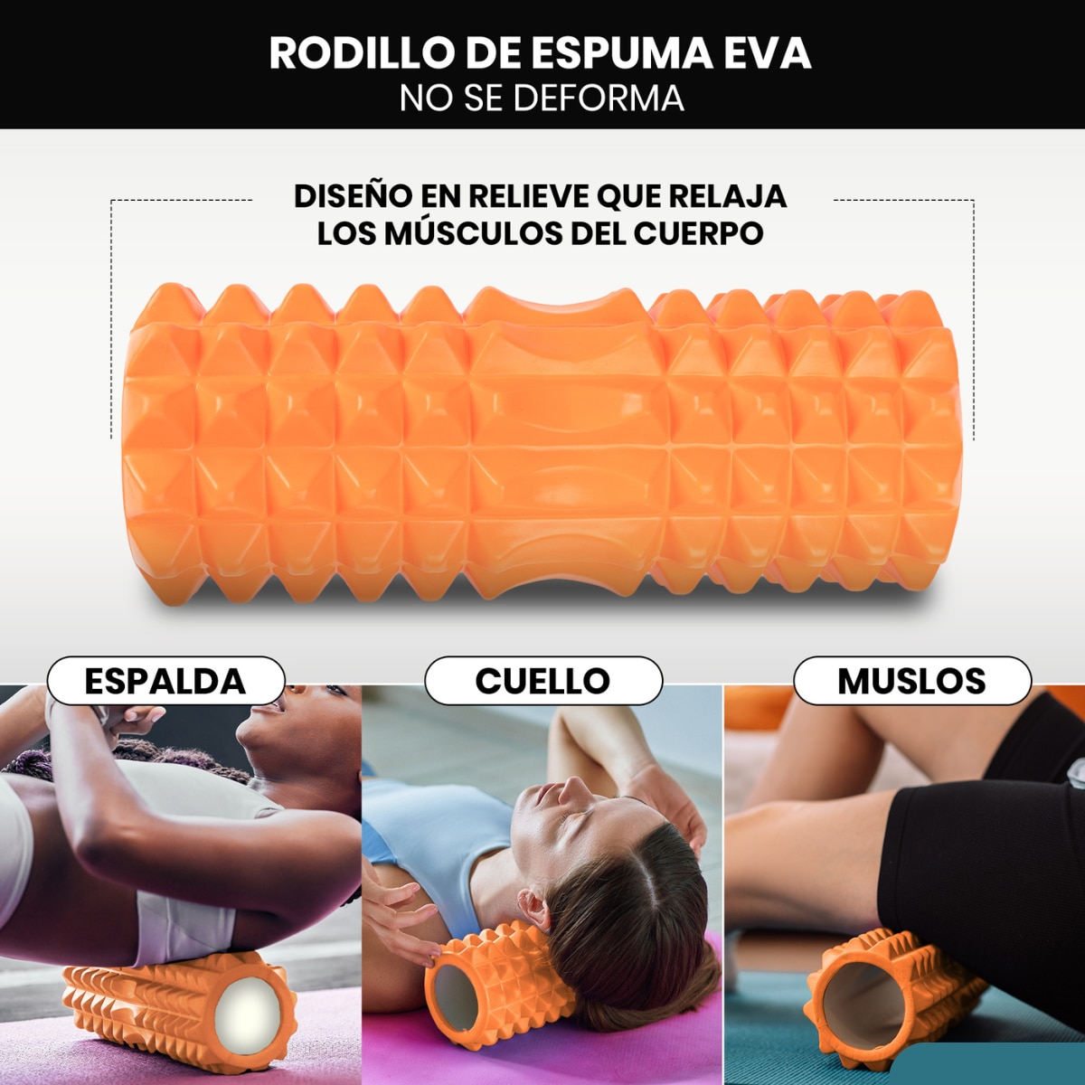 Set de EPP 5 en 1 para ejercicios y masajes musculares Unycos - Naranja Naranja-3