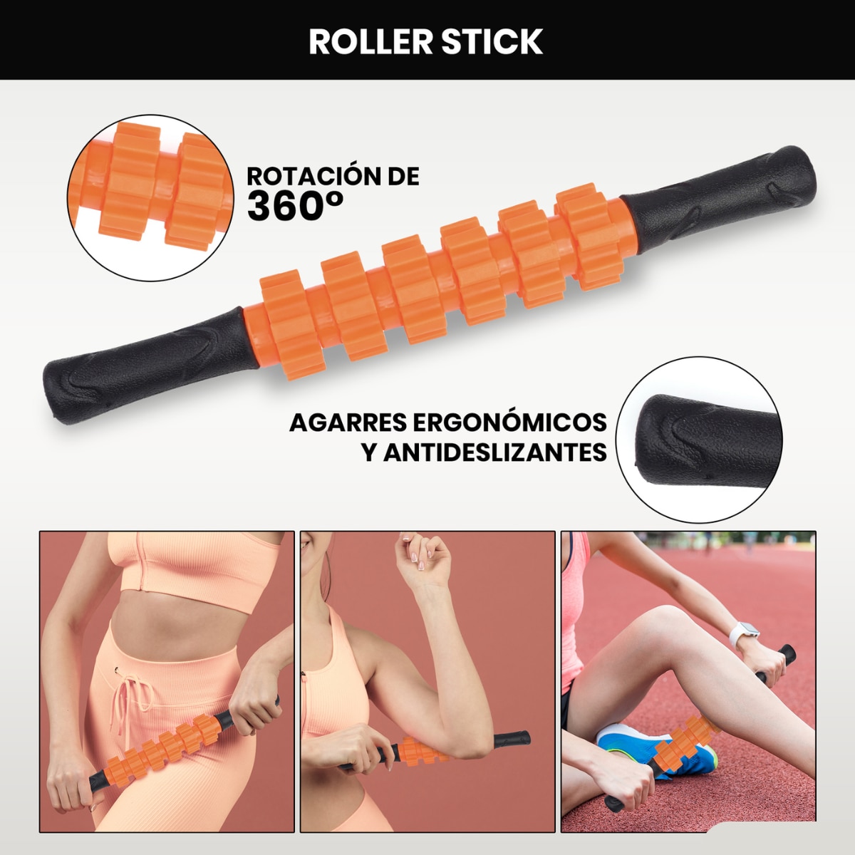 Set de EPP 5 en 1 para ejercicios y masajes musculares Unycos - Naranja Naranja-4