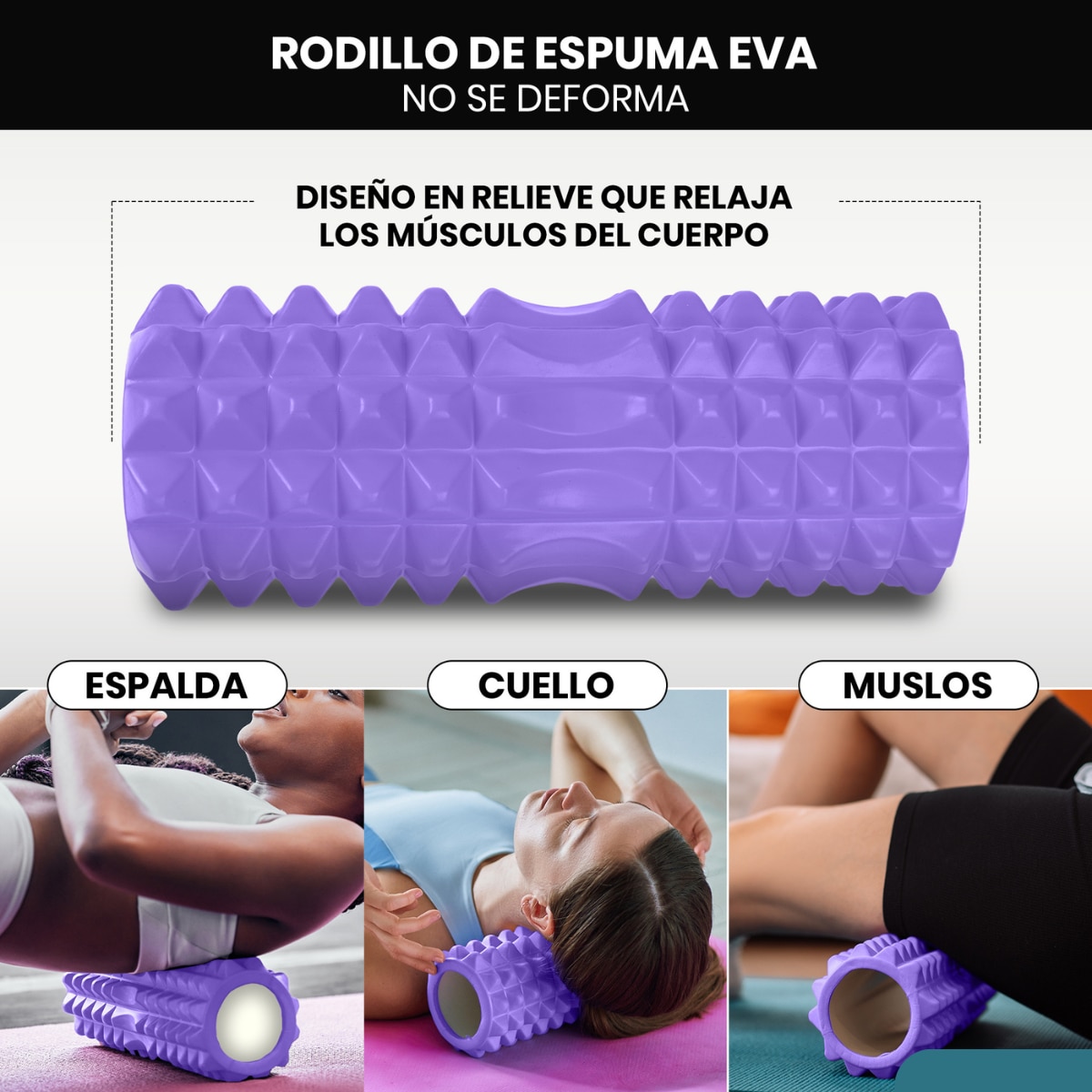 Set de EPP 5 en 1 para ejercicios y masajes musculares Unycos - Morado Morado-3