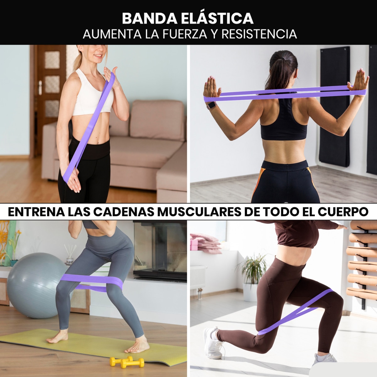 Set de EPP 5 en 1 para ejercicios y masajes musculares Unycos - Morado Morado-5