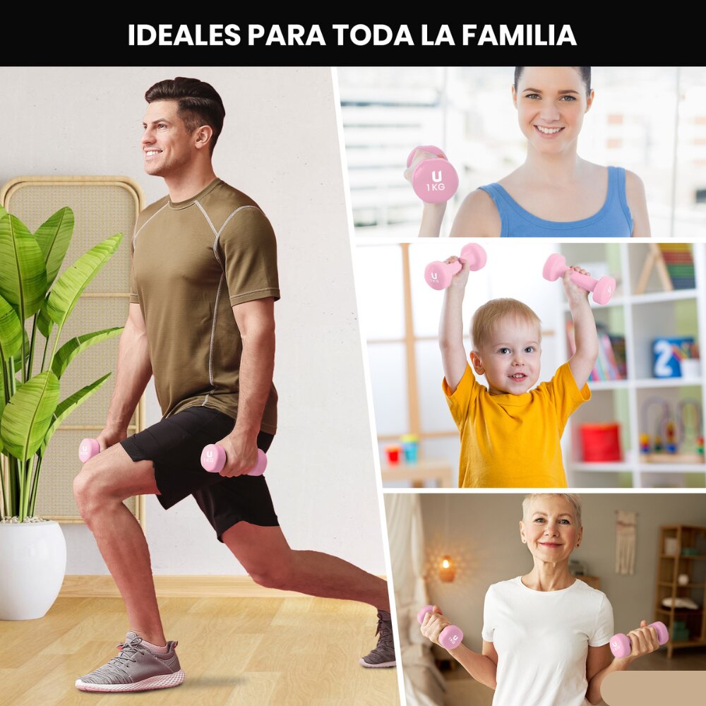 Imagen 7 de Set de 2 mancuernas de neopreno redondas Unycos