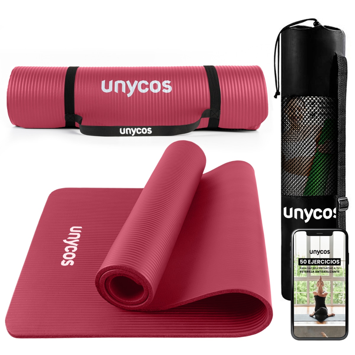 Unycos - Esterilla de yoga Antideslizante 10 mm Unycos.