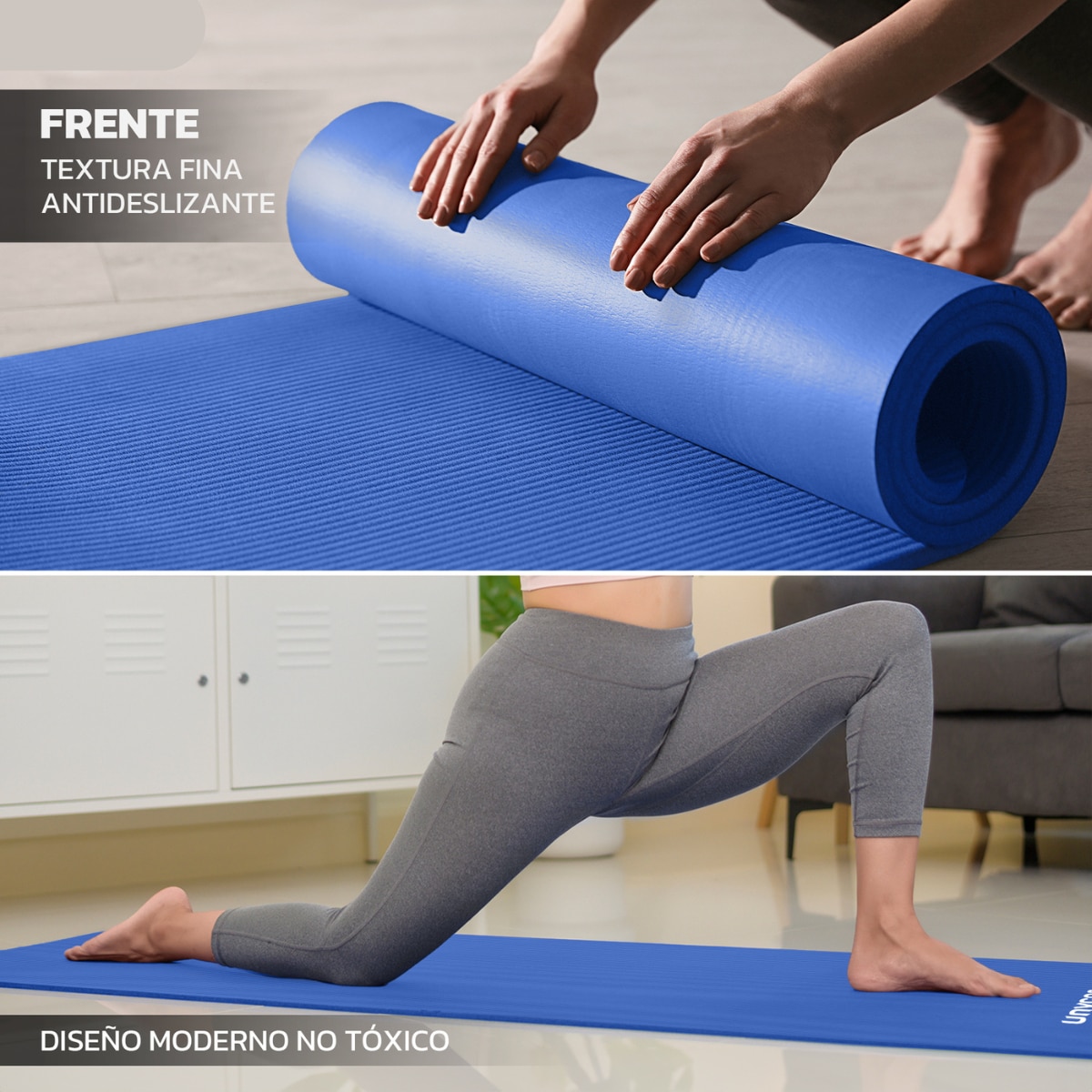 Esterilla de yoga Antideslizante 15 mm Unycos - Azul Azul-7