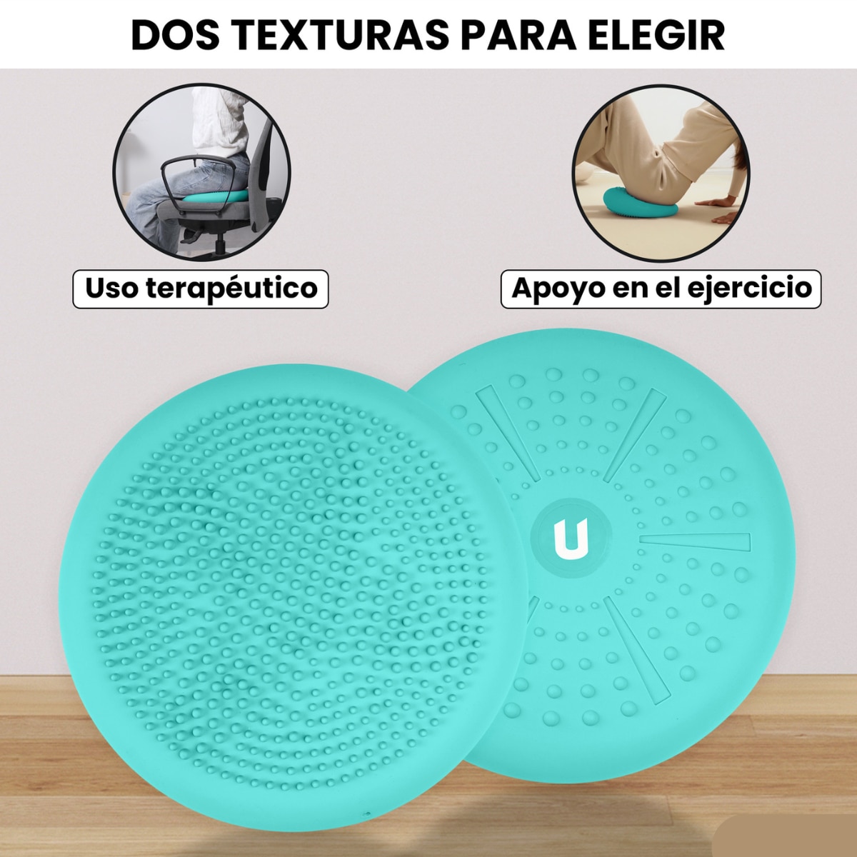 Cojín de yoga y equilibrio Zenfeel Unycos - Turquesa Turquesa-3