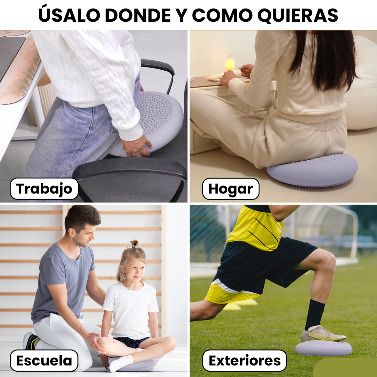 Cojín de yoga y equilibrio Zenfeel Unycos - Lila Lila-6