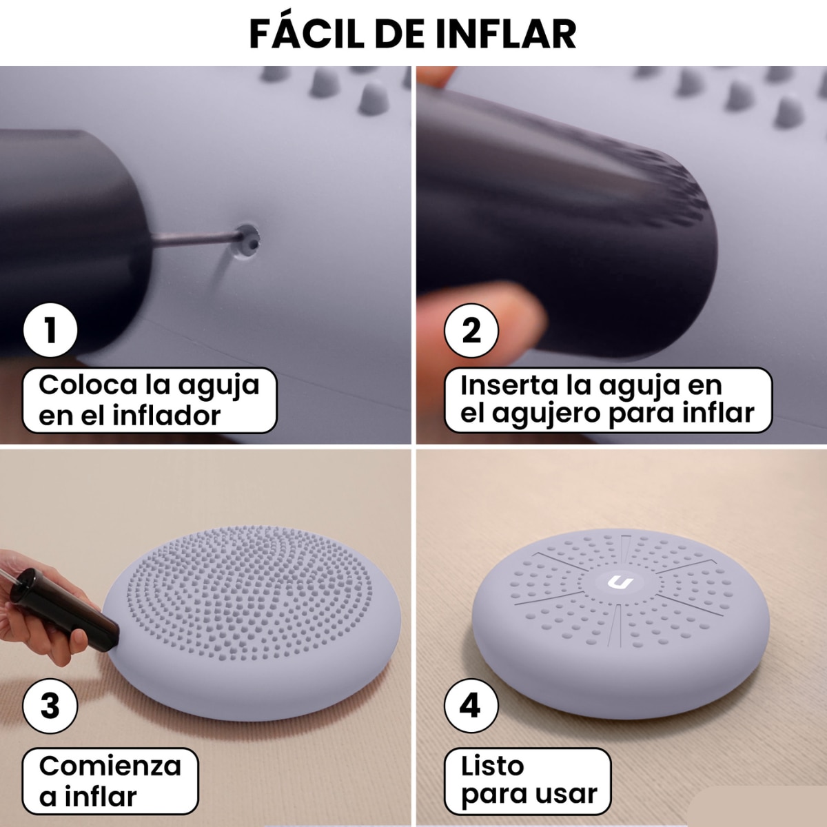 Cojín de yoga y equilibrio Zenfeel Unycos - Lila Lila-7
