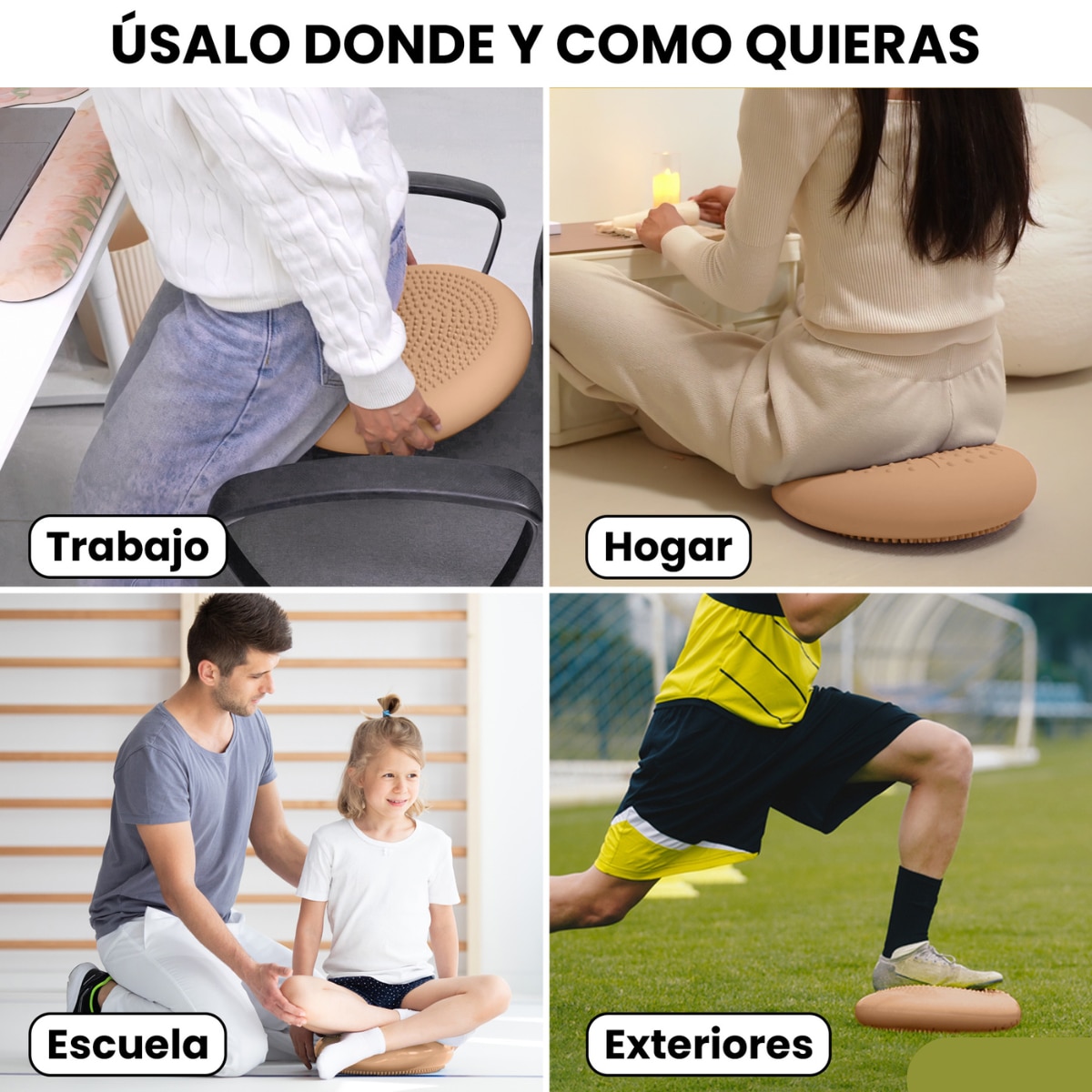 Cojín de yoga y equilibrio Zenfeel Unycos - Salmón Salmón-6