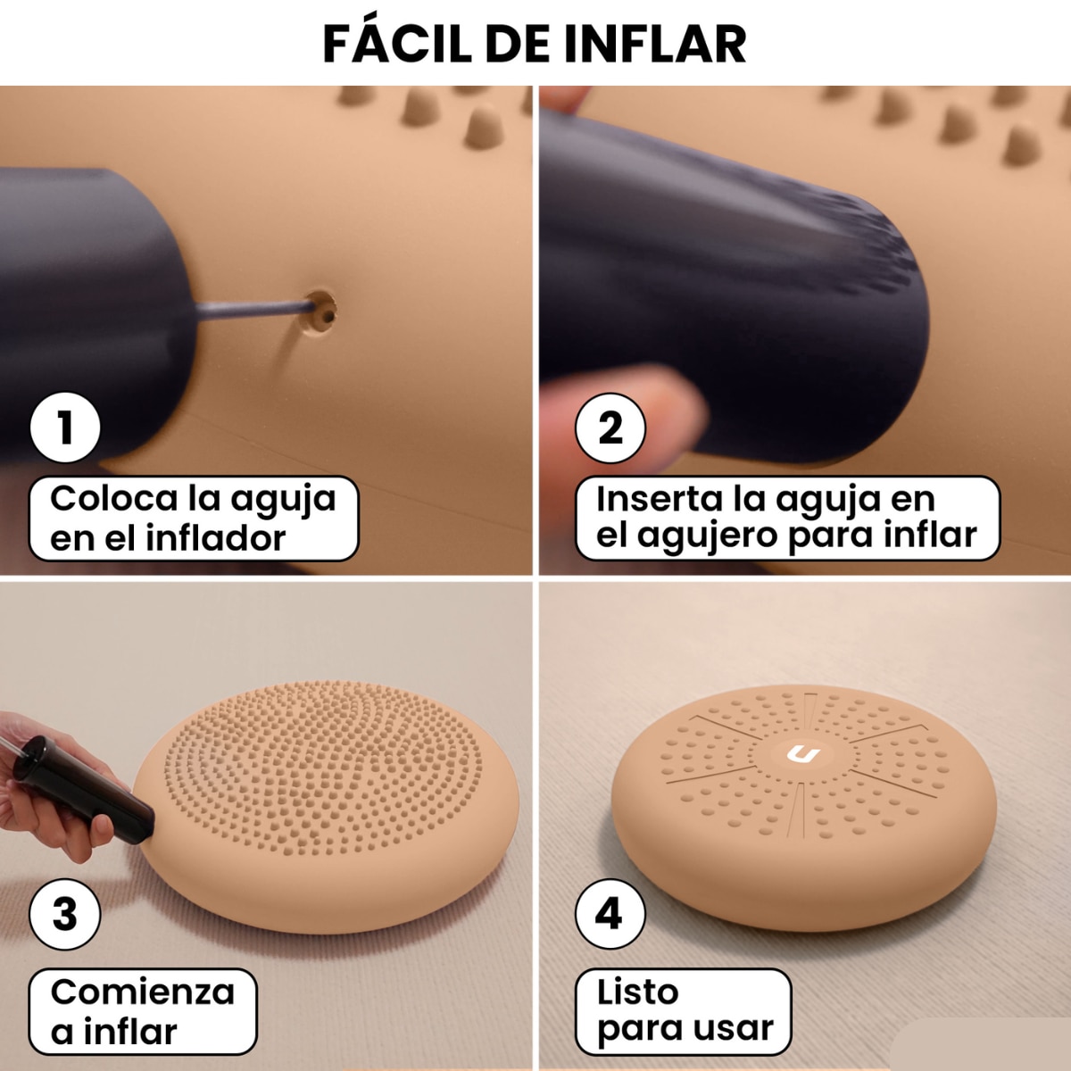 Cojín de yoga y equilibrio Zenfeel Unycos - Salmón Salmón-7
