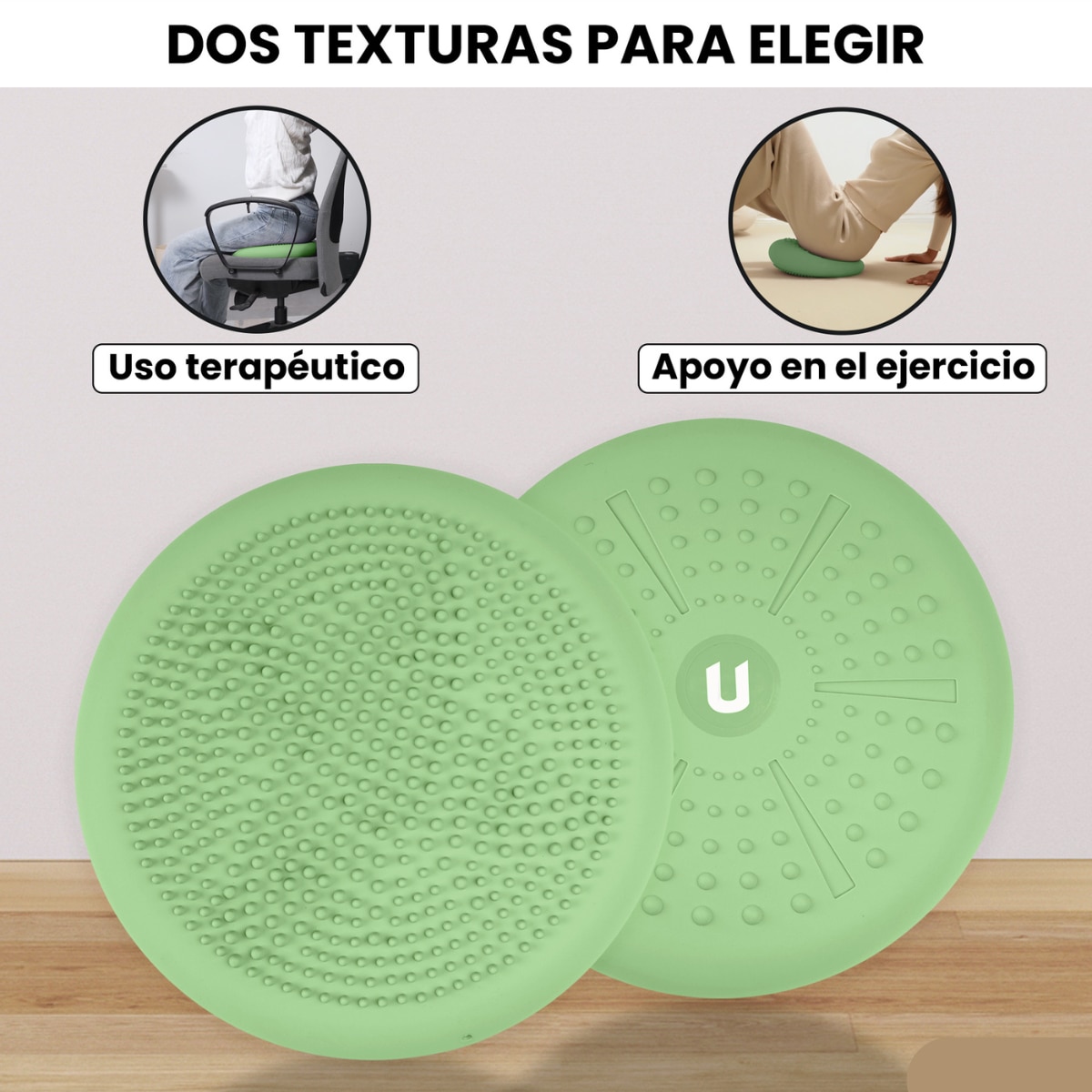 Cojín de yoga y equilibrio Zenfeel Unycos - Verde claro Verde claro-3