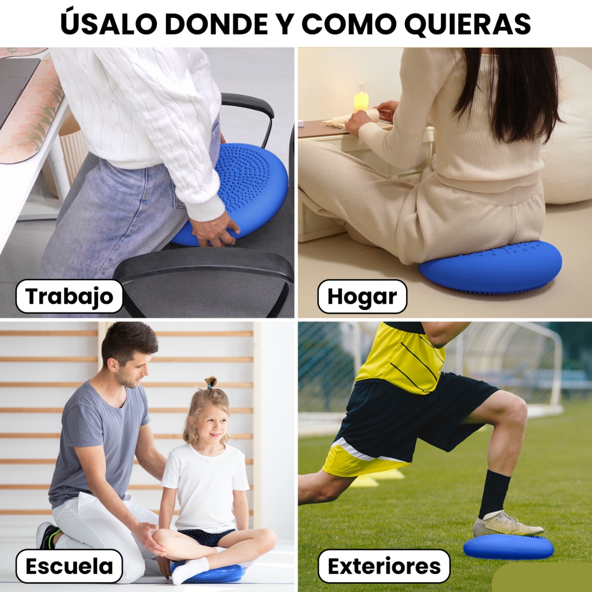 Cojín de yoga y equilibrio Zenfeel Unycos - Azul Azul-6