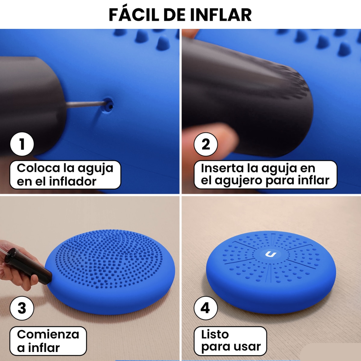 Cojín de yoga y equilibrio Zenfeel Unycos - Azul Azul-7