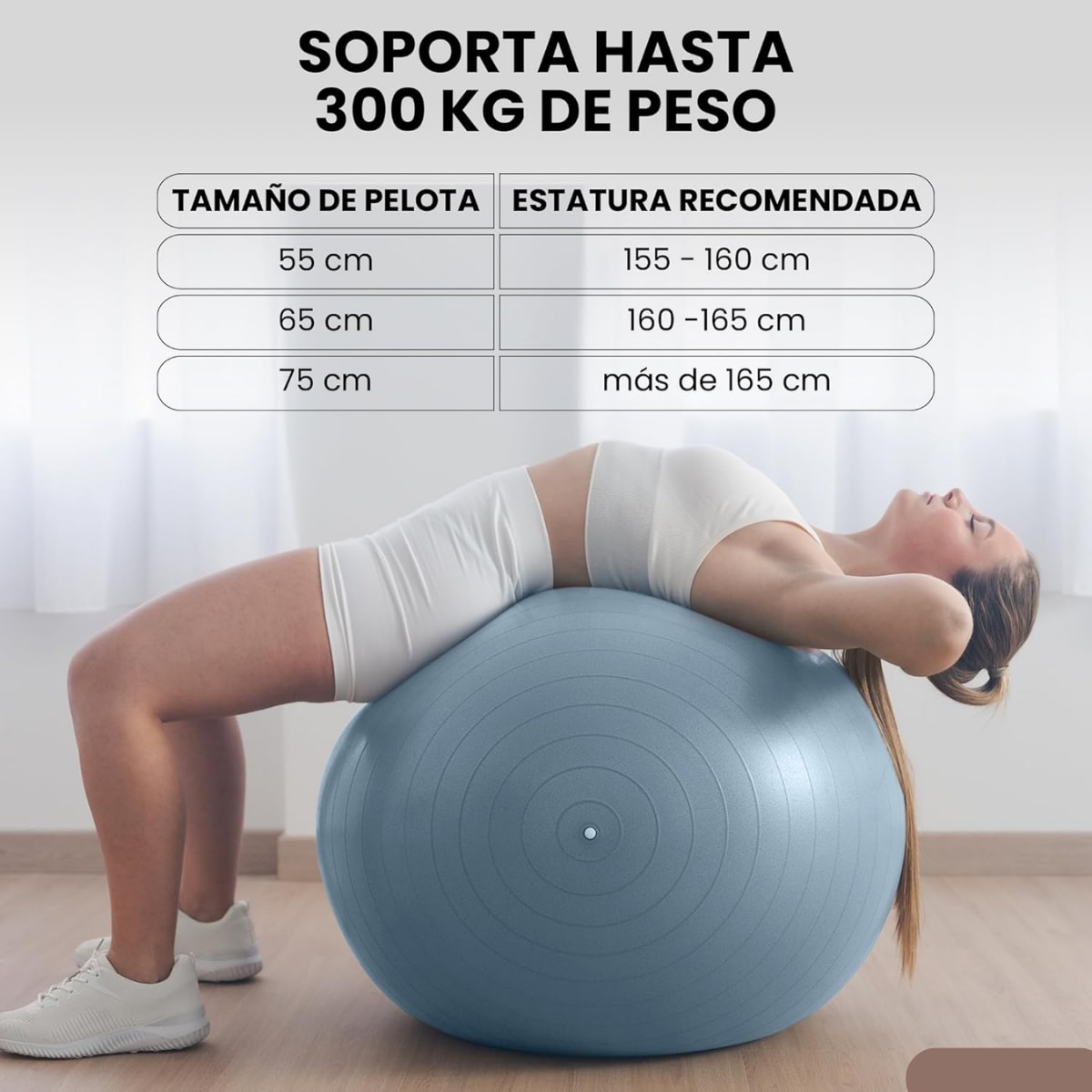 Pelota Fitball de pilates y yoga Unycos - Gris Gris-5