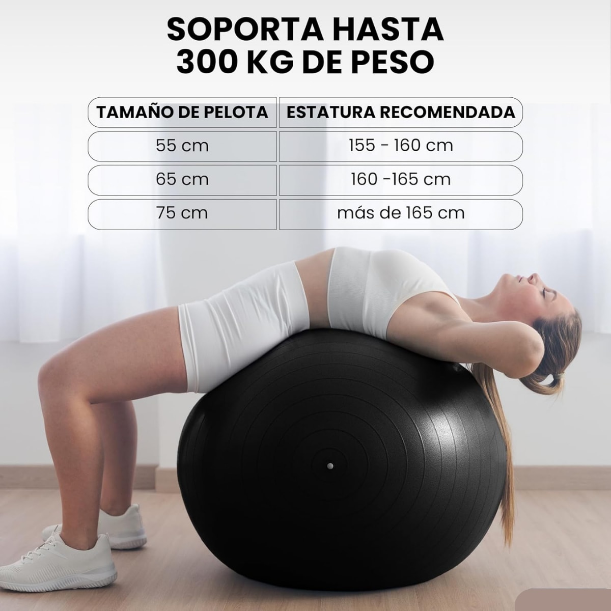 Pelota Fitball de pilates y yoga Unycos - Negro Negro-5