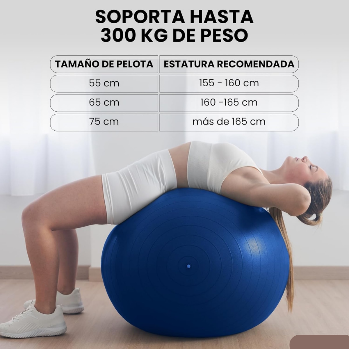 Pelota Fitball de pilates y yoga Unycos - Azul Azul-5