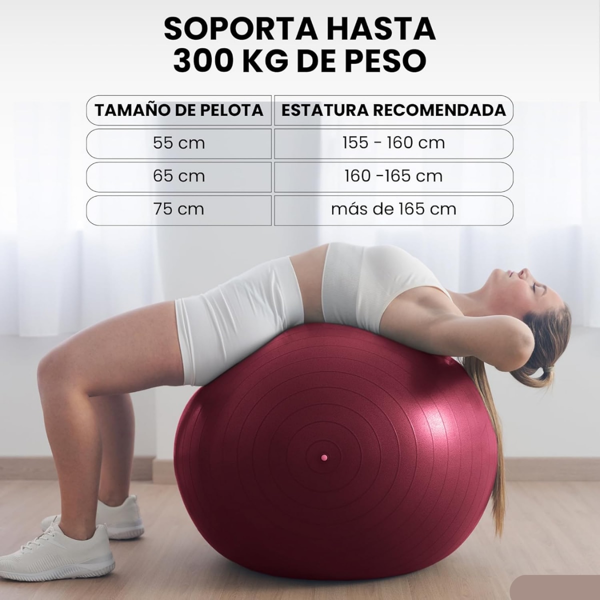 Pelota Fitball de pilates y yoga Unycos - Rojo Rojo-5