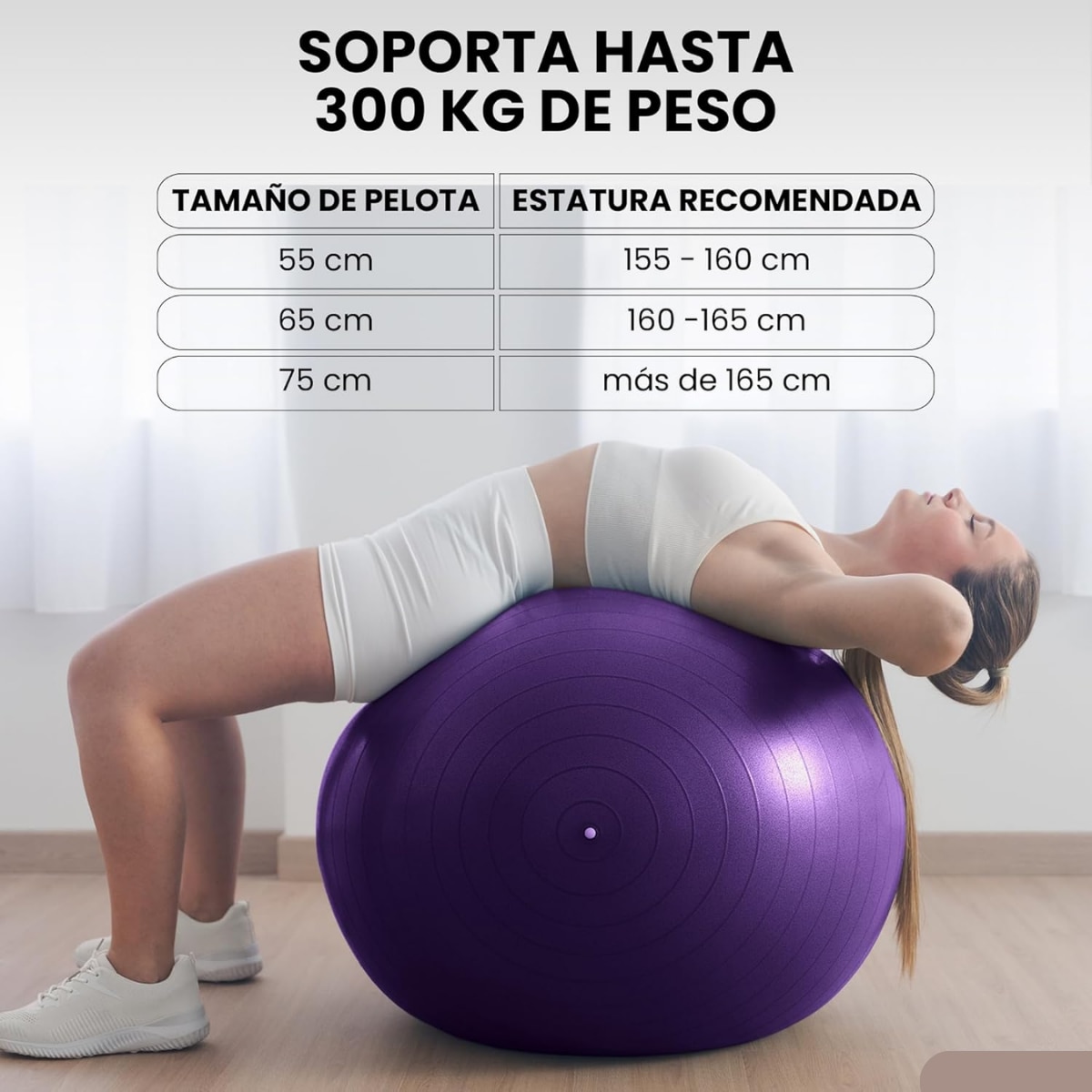 Pelota Fitball de pilates y yoga Unycos - Morado Morado-5