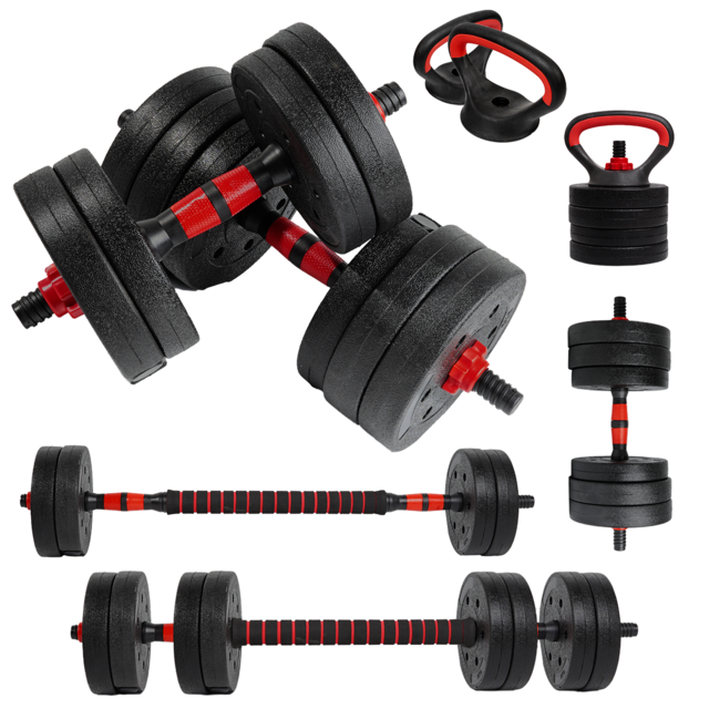 Imagen 0 de Kit de mancuernas ajustables RED TRANSFORMER 15kg Unycos