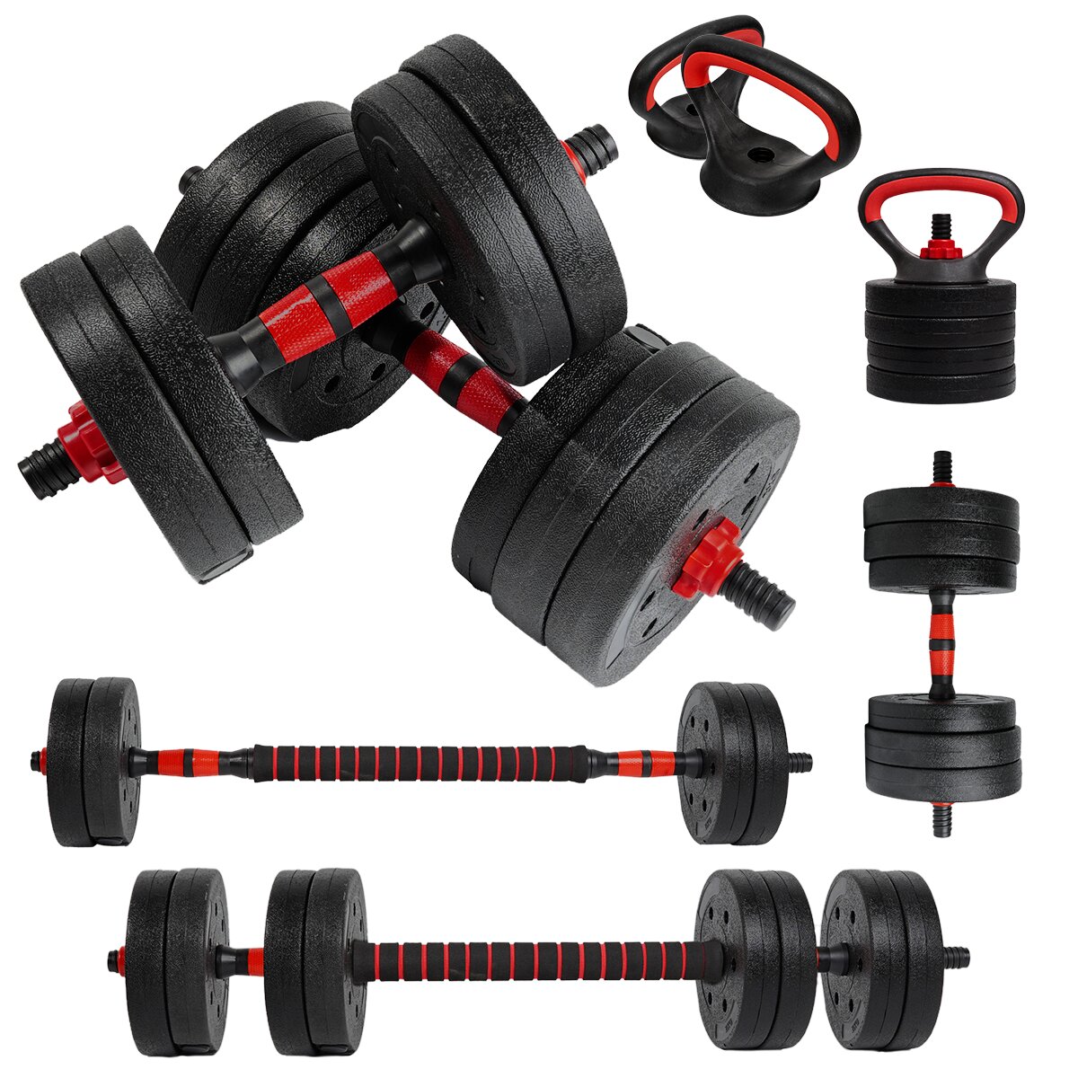 Imagen 1 de Kit de mancuernas ajustables Red Transformer Unycos Rojo
