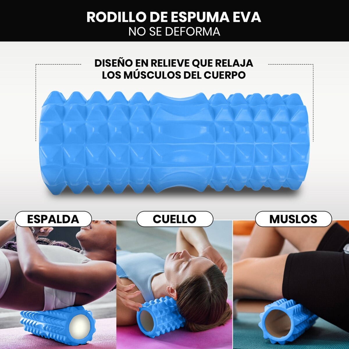 Set de EPP 5 en 1 para ejercicios y masajes musculares Unycos - Azul Azul-3
