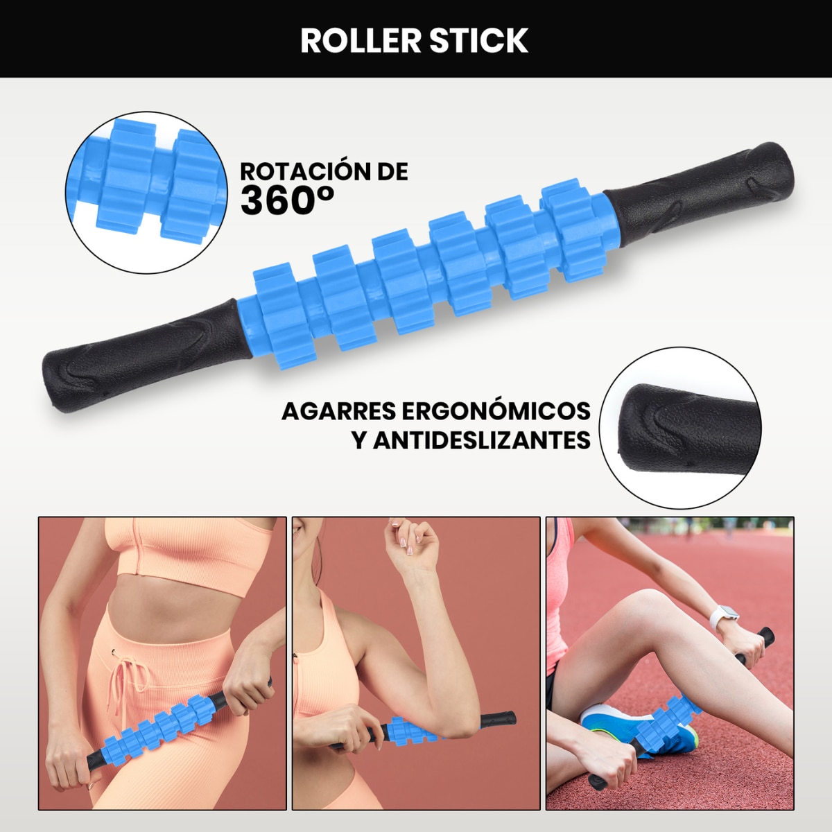 Set de EPP 5 en 1 para ejercicios y masajes musculares Unycos - Azul Azul-4