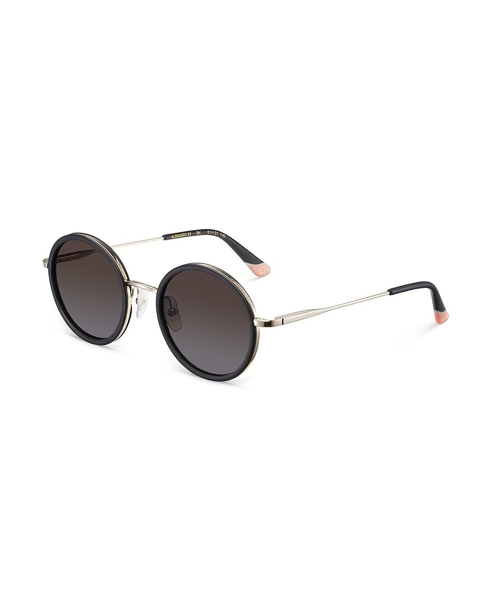 Imagen 2 de Gafas de sol almagro 21 mujer redonda en acetato natural con lente mineral fotocromática - Etnia Barcelona - Dorado Dorado