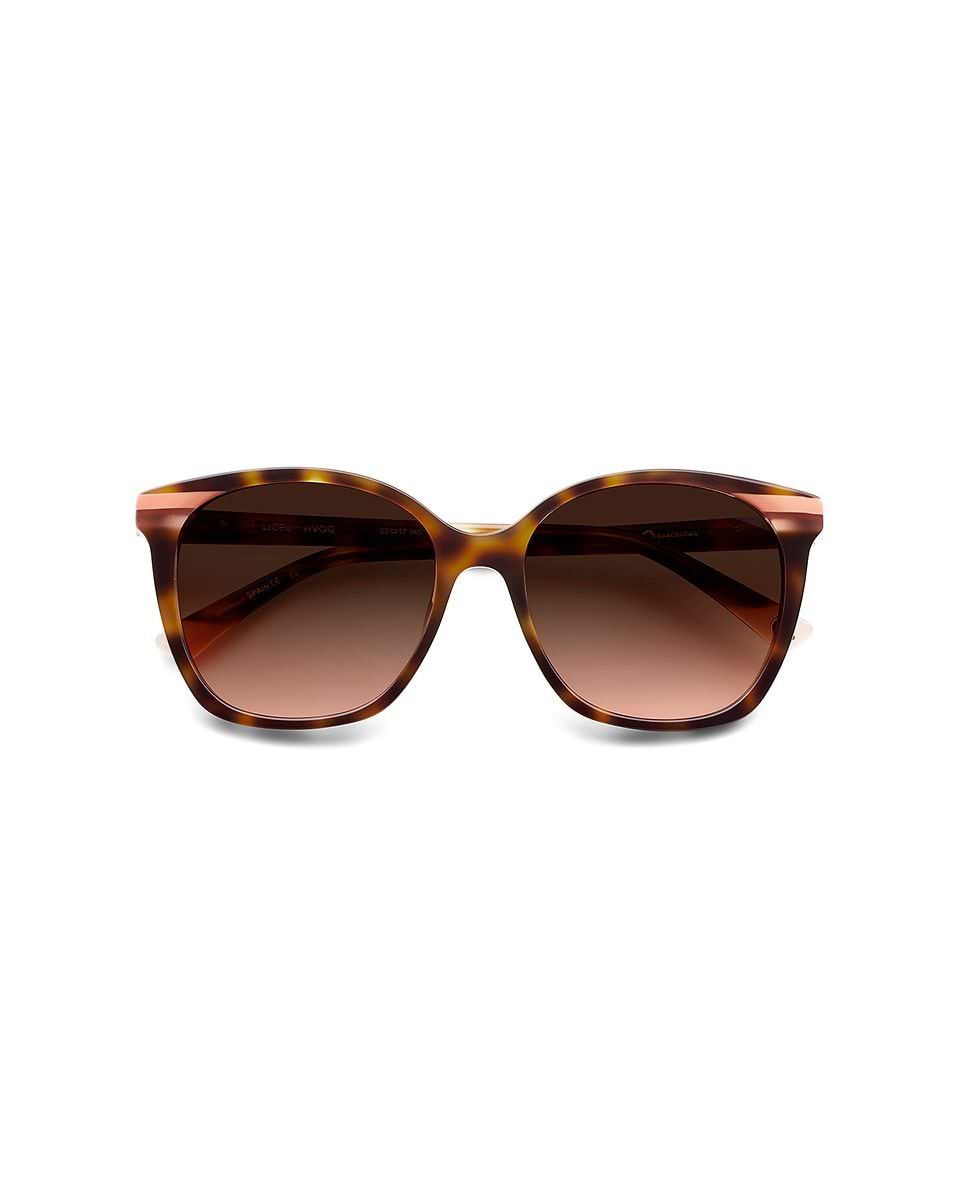 Imagen 1 de Gafas de sol liceu mujer cuadrada en acetato natural con lente mineral fotocromática - Etnia Barcelona - Marrón / Naranja Marrón / Naranja