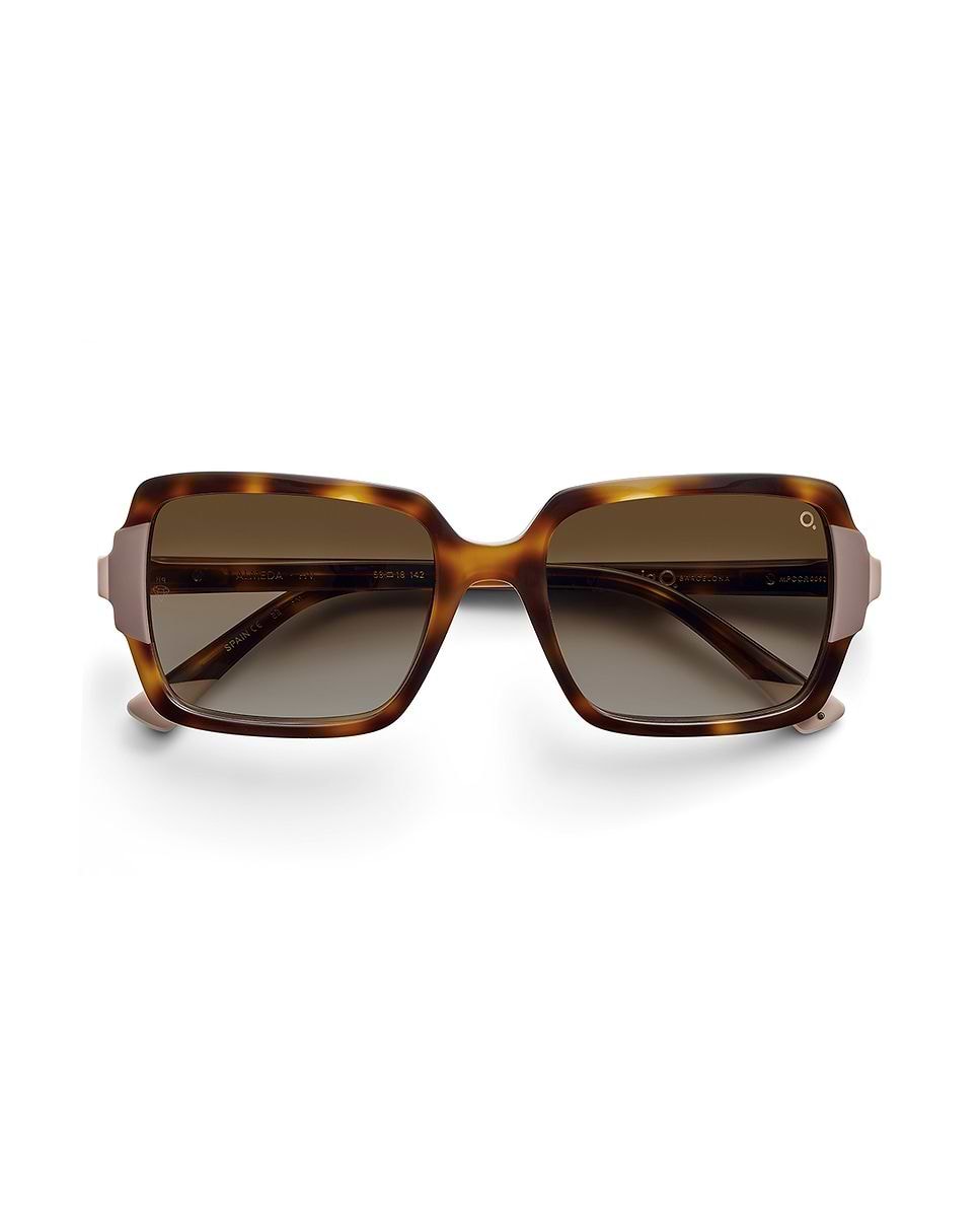Imagen 1 de Gafas de sol almeda mujer rectangular en acetato natural con lente mineral fotocromática - Etnia Barcelona - Marrón Marrón