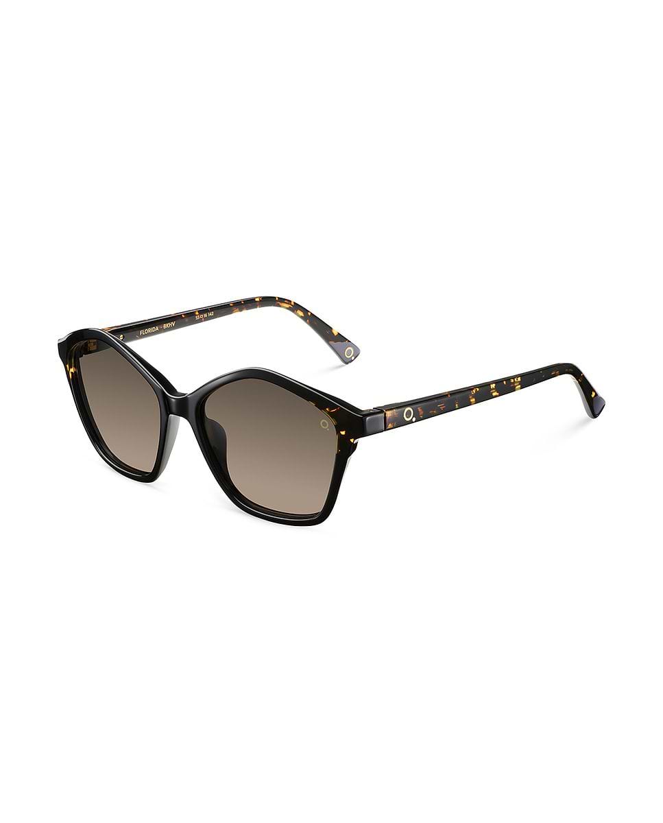 Imagen 2 de Gafas de sol florida mujer hexagonal en acetato natural con lente mineral fotocromática - Etnia Barcelona - Negro Negro